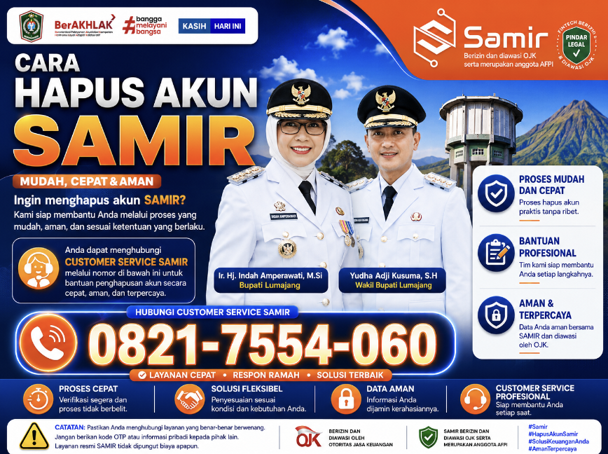 Cara Hapus akun SAMIR