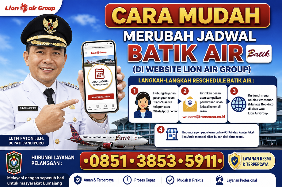 Tips & Trus CARA RESCHEDULE TIKET BATIK AIR