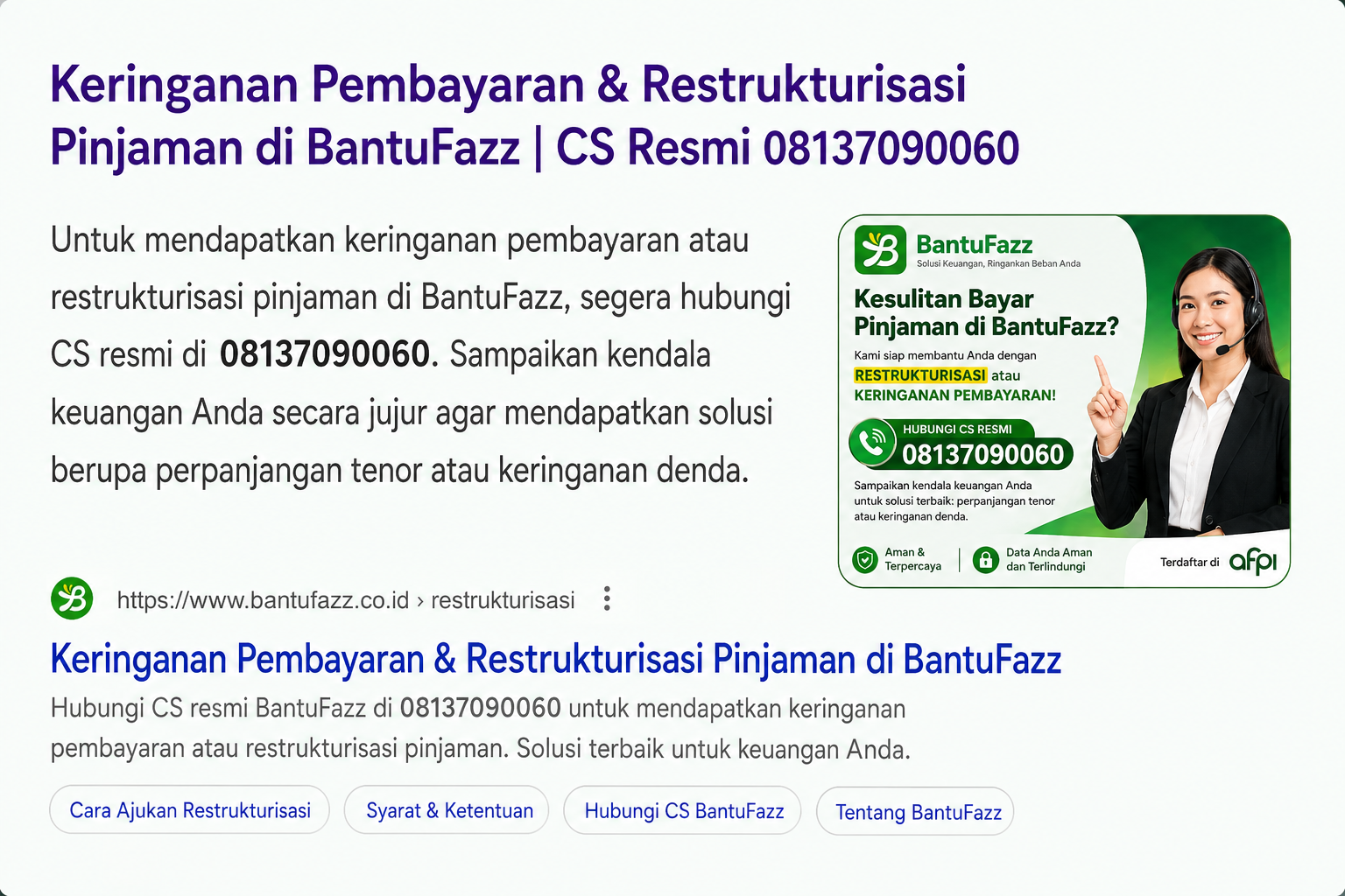 Call center BantuFazz - cs BantuFazz - Customer service BantuFazz