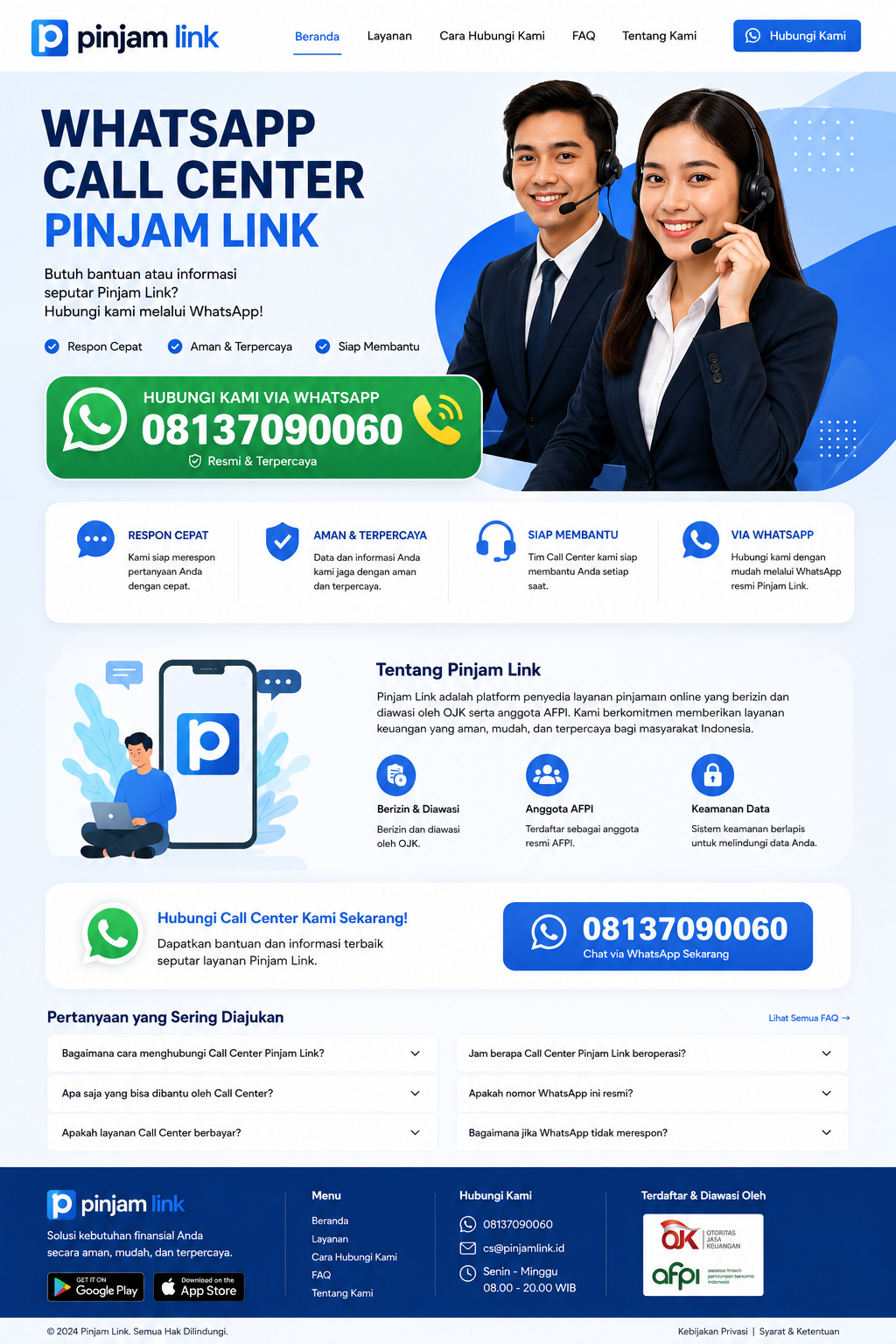 WhatsApp Call Center Pinjam Link: Informasi Kontak dan Layanan Bantuan
